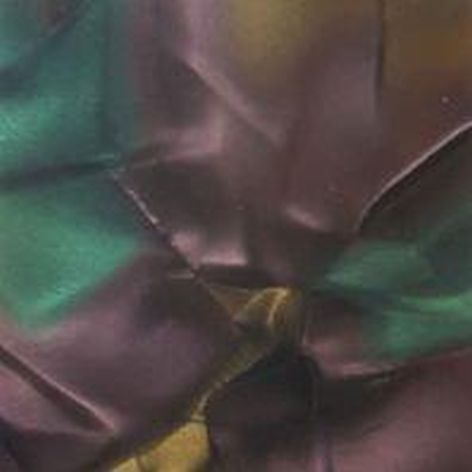 acetato de celulosa modelo Avalón con efectos fractales en verdes morados y oro