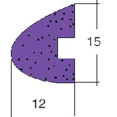 diagrama de la pieza borde de ataque de 1 x 12 x 15