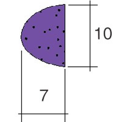 diagrama de la pieza borde de ataque de 1 x 7 x 10