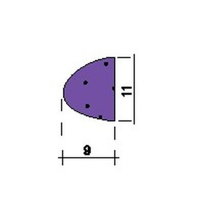 diagrama de la pieza borde de ataque de 1 x 9 x 11