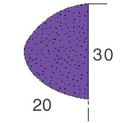 diagrama de la pieza borde de ataque de 1 x 20 x 30