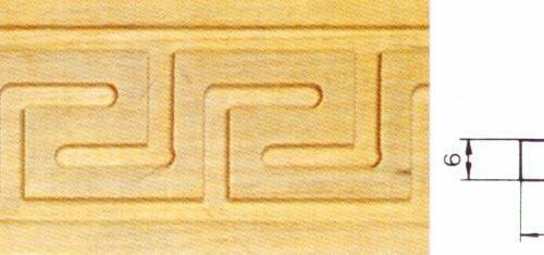 detalle moldura modelo 3 y diagrama de la misma