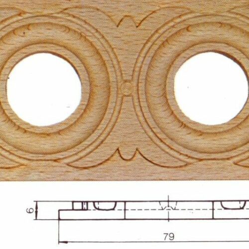 detalle moldura modelo 39 y diagrama de la misma