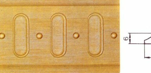 detalle moldura modelo 12A y diagrama de la misma