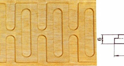detalle moldura modelo 27 y diagrama de la misma