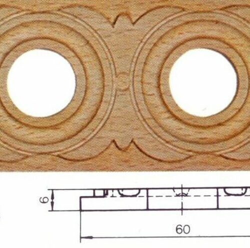 detalle moldura modelo 38 y diagrama de la misma