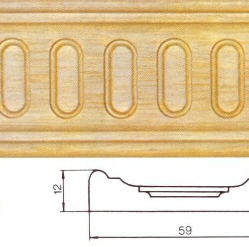 detalle moldura modelo 44 y diagrama de la misma