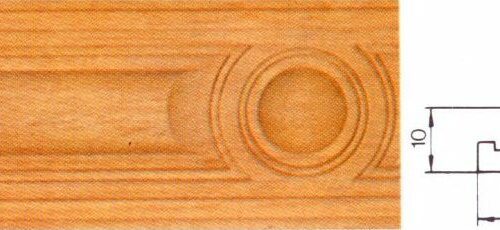 detalle moldura modelo 47 y diagrama de la misma