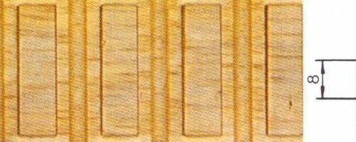 detalle moldura modelo 53 y diagrama de la misma
