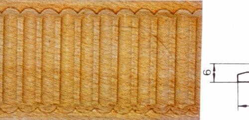 detalle moldura modelo 6 y diagrama de la misma