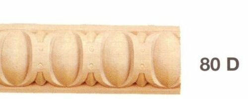 detalle moldura modelo 80D y diagrama de la misma
