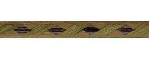 greca de madera con figura adn en verde con reverso en marrón