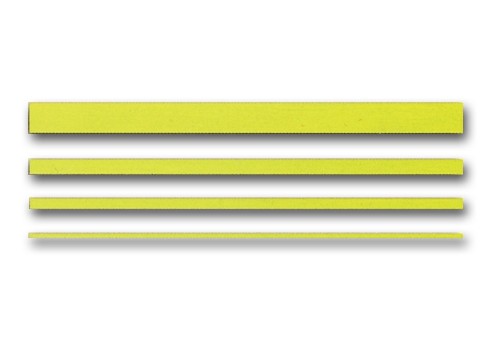 imagen del filete de madera teñida en color amarillo oro en sus diferentes anchuras