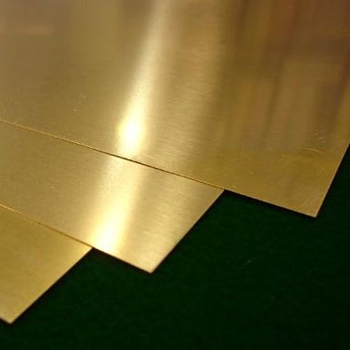 plancha de latón de color dorado con diferentes espesores