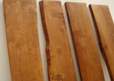 Baldas para pared en madera maciza de abedul